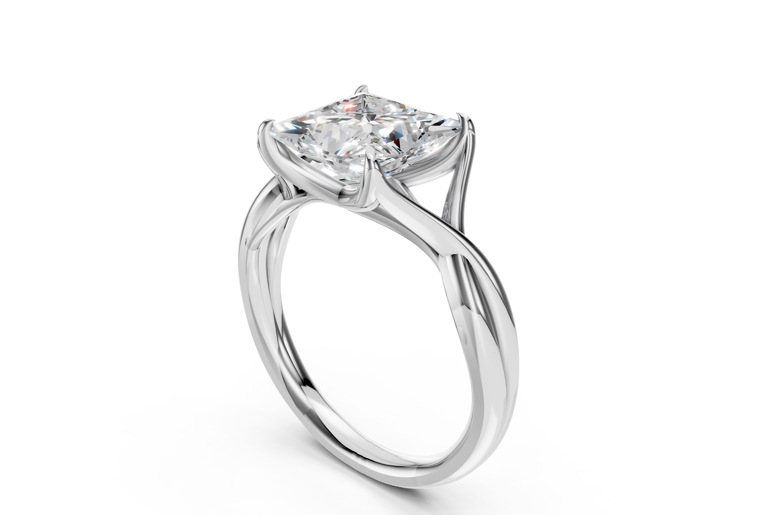 Timeless Platinum Oval and Pear Three-Stone Ring (US Size 6.5)